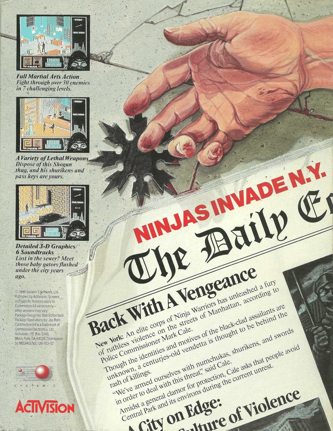 Last Ninja 2 box art for Commodore 64